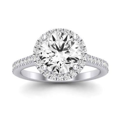 Mallow Diamond Matching Band Only (does Not Include Engagement Ring)   For Ring With Round Center whitegold