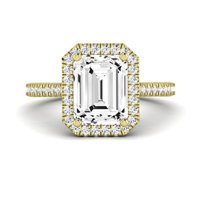 Mallow Emerald Diamond Engagement Ring (Lab Grown Igi Cert) yellowgold