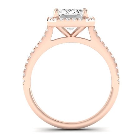 Mallow Moissanite Matching Band Only (does Not Include Engagement Ring)   For Ring With Emerald Center rosegold