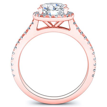 Mallow Round Diamond Engagement Ring (Lab Grown Igi Cert) rosegold