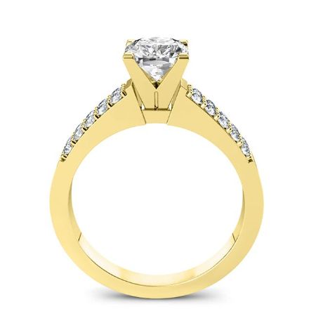Malva Diamond Matching Band Only (engagement Ring Not Included) For Ring With Cushion Center yellowgold