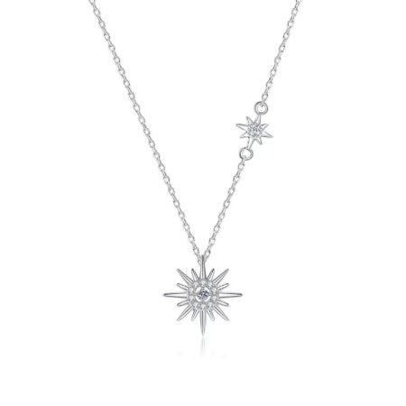 Maren Moissanite Necklace whitegold