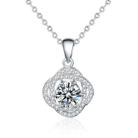 Marge Moissanite Necklace whitegold