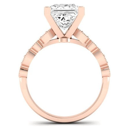 Marigold Diamond Matching Band Only (does Not Include Engagement Ring) For Ring With Princess Center rosegold