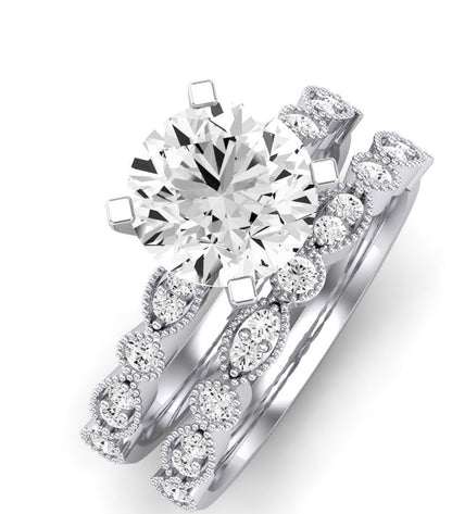Marigold Diamond Matching Band Only (does Not Include Engagement Ring) For Ring With Round Center whitegold