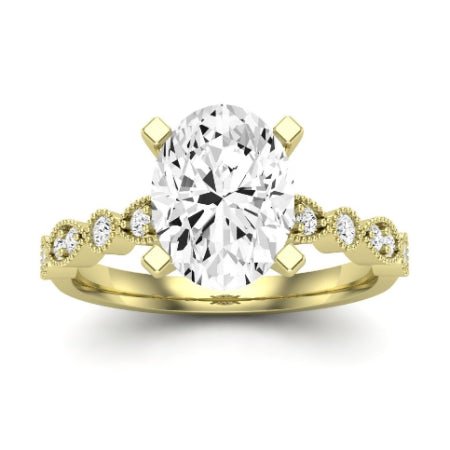 Marigold Oval Moissanite Bridal Set yellowgold