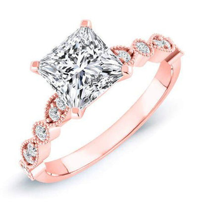 Marigold Princess Diamond Engagement Ring (Lab Grown Igi Cert) rosegold
