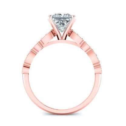 Marigold Princess Moissanite Bridal Set rosegold