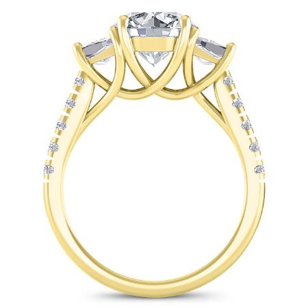 Marjoram Diamond Matching Band Only (engagement Ring Not Included) For Ring With Round Center yellowgold