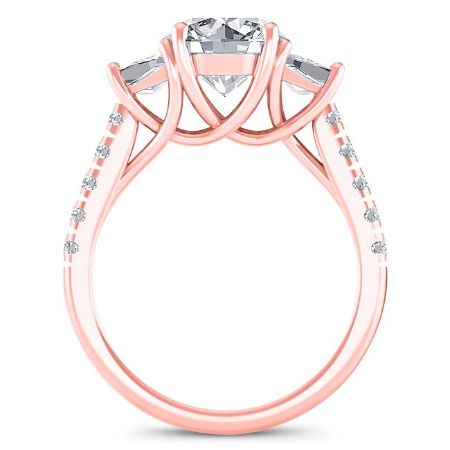 Marjoram Diamond Matching Band Only (engagement Ring Not Included) For Ring With Round Center rosegold