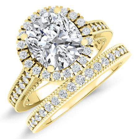 Mawar Diamond Matching Band Only (engagement Ring Not Included) For Ring With Cushion Center yellowgold