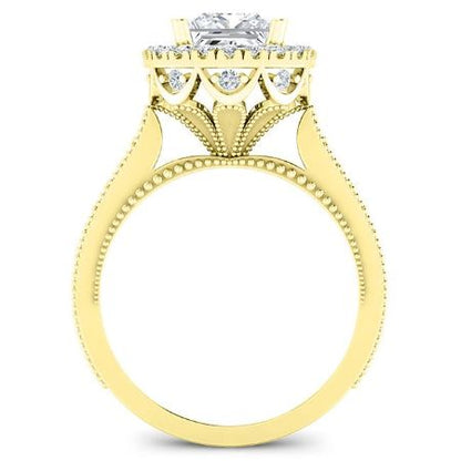 Mawar Princess Moissanite Bridal Set yellowgold