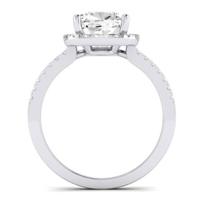 Bergenia Moissanite Matching Band Only (does Not Include Engagement Ring ) For Ring With Cushion Center whitegold