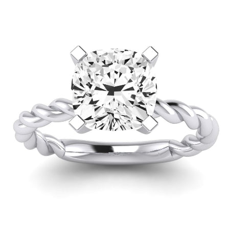 Balsam Moissanite Matching Band Only (does Not Include Engagement Ring) For Ring With Cushion Center whitegold