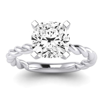 Balsam Moissanite Matching Band Only (does Not Include Engagement Ring) For Ring With Cushion Center whitegold