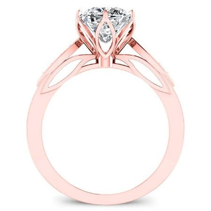 Pieris Moissanite Matching Band Only (engagement Ring Not Included) For Ring With Cushion Center rosegold