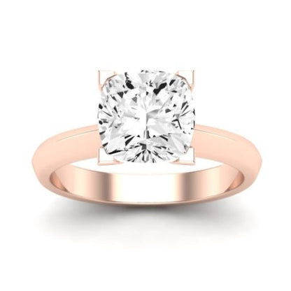 Senna Moissanite Matching Band Only (does Not Include Engagement Ring) For Ring With Cushion Center rosegold