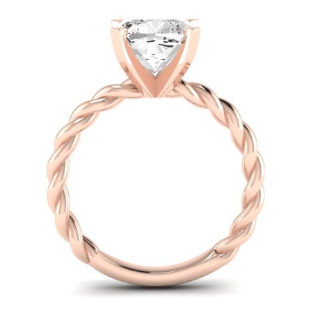 Balsam Moissanite Matching Band Only (does Not Include Engagement Ring) For Ring With Cushion Center rosegold