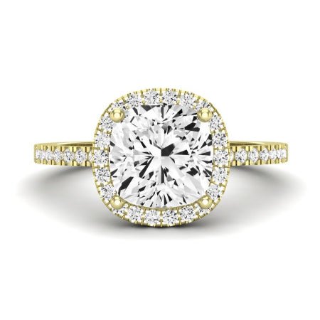 Bergenia Moissanite Matching Band Only (does Not Include Engagement Ring ) For Ring With Cushion Center yellowgold
