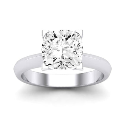 Senna Moissanite Matching Band Only (does Not Include Engagement Ring) For Ring With Cushion Center whitegold