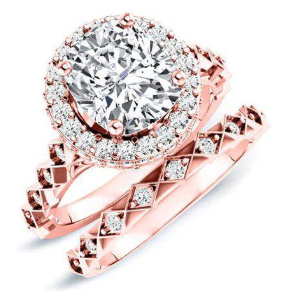 Rosanna Moissanite Matching Band Only (engagement Ring Not Included) For Ring With Cushion Center rosegold