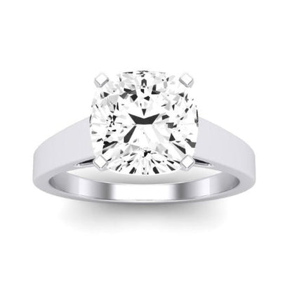 Snowdrop Moissanite Matching Band Only (engagement Ring Not Included) For Ring With Cushion Center whitegold