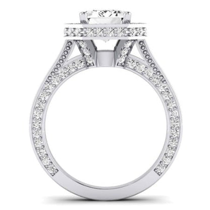 Buttercup Moissanite Matching Band Only (does Not Include Engagement Ring)  For Ring With Emerald Center whitegold