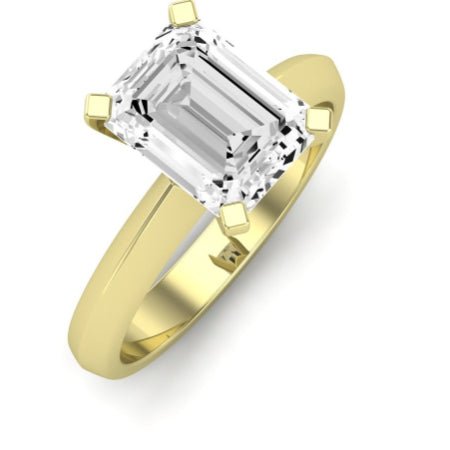 Senna Moissanite Matching Band Only ( Engagement Ring Not Included) For Ring With Emerald Center yellowgold