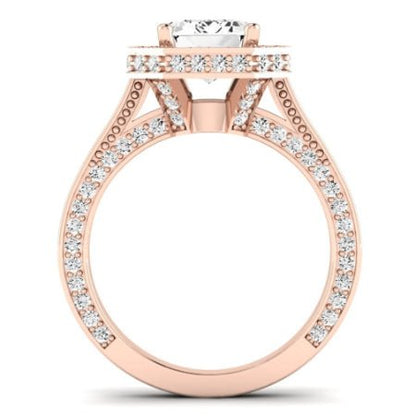 Buttercup Moissanite Matching Band Only (does Not Include Engagement Ring)  For Ring With Emerald Center rosegold