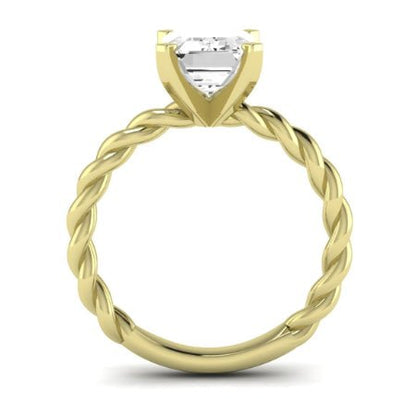 Balsam Moissanite Matching Band Only ( Engagement Ring Not Included)   For Ring With Emerald Center yellowgold