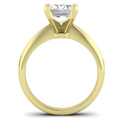 Senna Moissanite Matching Band Only ( Engagement Ring Not Included) For Ring With Emerald Center yellowgold