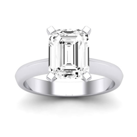 Senna Moissanite Matching Band Only ( Engagement Ring Not Included) For Ring With Emerald Center whitegold