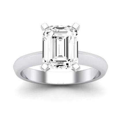Senna Moissanite Matching Band Only ( Engagement Ring Not Included) For Ring With Emerald Center whitegold