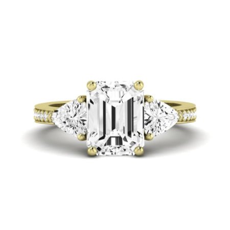 Snowdonia Moissanite Matching Band Only (engagement Ring Not Included) For Ring With Emerald Center yellowgold