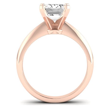 Senna Moissanite Matching Band Only ( Engagement Ring Not Included) For Ring With Emerald Center rosegold