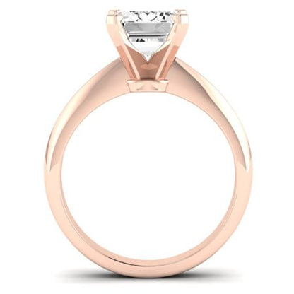 Senna Moissanite Matching Band Only ( Engagement Ring Not Included) For Ring With Emerald Center rosegold