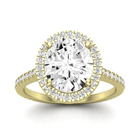 Columbine Moissanite Matching Band Only (does Not Include Engagement Ring)  For Ring With Oval Center yellowgold