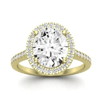 Columbine Moissanite Matching Band Only (does Not Include Engagement Ring)  For Ring With Oval Center yellowgold