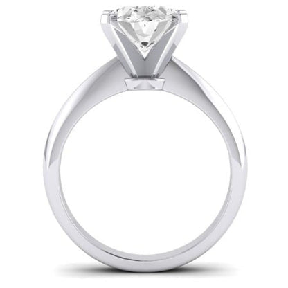 Senna Moissanite Matching Band Only ( Engagement Ring Not Included) For Ring With Oval Center whitegold