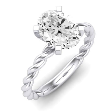 Balsam Moissanite Matching Band Only ( Engagement Ring Not Included)  For Ring With Oval Center whitegold