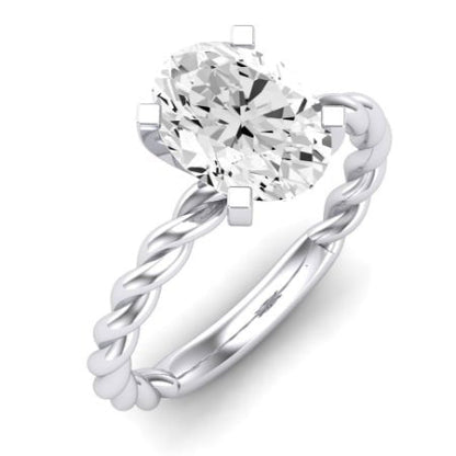 Balsam Moissanite Matching Band Only ( Engagement Ring Not Included)  For Ring With Oval Center whitegold