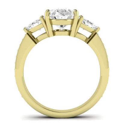 Snowdonia Moissanite Matching Band Only (engagement Ring Not Included) For Ring With Oval Center yellowgold
