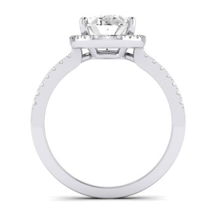 Bergenia Moissanite Matching Band Only (does Not Include Engagement Ring ) For Ring With Oval Center whitegold