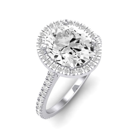 Columbine Moissanite Matching Band Only (does Not Include Engagement Ring)  For Ring With Oval Center whitegold