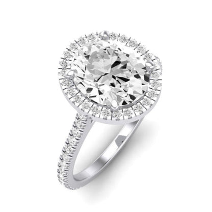 Columbine Moissanite Matching Band Only (does Not Include Engagement Ring)  For Ring With Oval Center whitegold