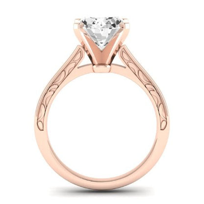 Astilbe Moissanite Matching Band Only (does Not Include Engagement Ring)  For Ring With Oval Center rosegold