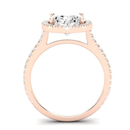 Columbine Moissanite Matching Band Only (does Not Include Engagement Ring)  For Ring With Oval Center rosegold