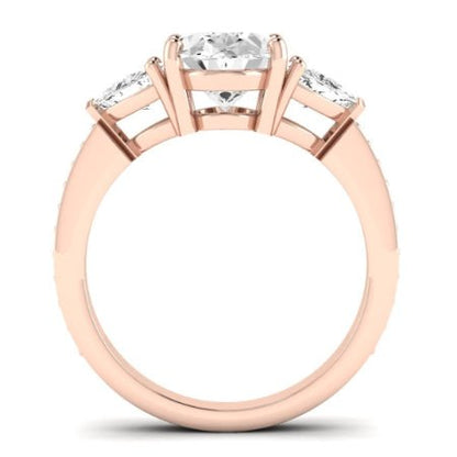Snowdonia Moissanite Matching Band Only (engagement Ring Not Included) For Ring With Oval Center rosegold