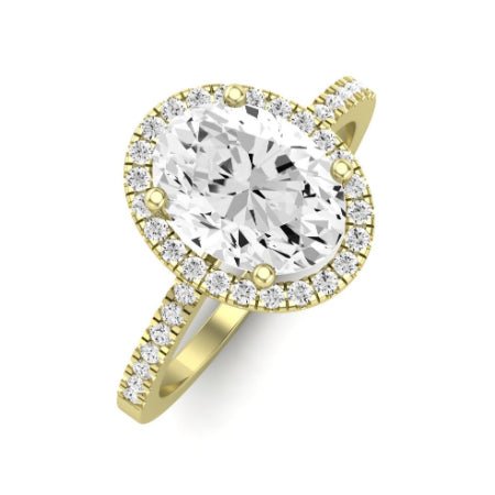 Bergenia Moissanite Matching Band Only (does Not Include Engagement Ring ) For Ring With Oval Center yellowgold