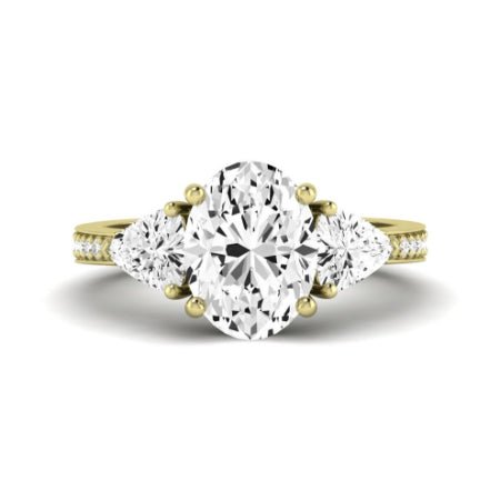Snowdonia Moissanite Matching Band Only (engagement Ring Not Included) For Ring With Oval Center yellowgold
